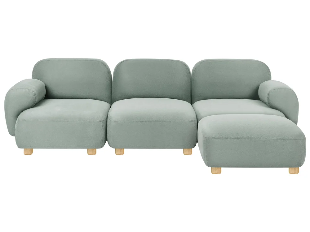 Modulsofa 3-seter AMLI med fotskammel Lysegrønn v:8431358 Modulsofa 3-seter AMLI med fotskammel Lysegrønn v:8431358
