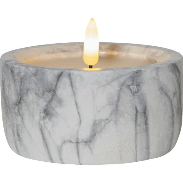 Flamme LED Kubbelys Marmor, 7,5 cm v:5883003 Flamme LED Kubbelys Marmor, 7,5 cm v:5883003