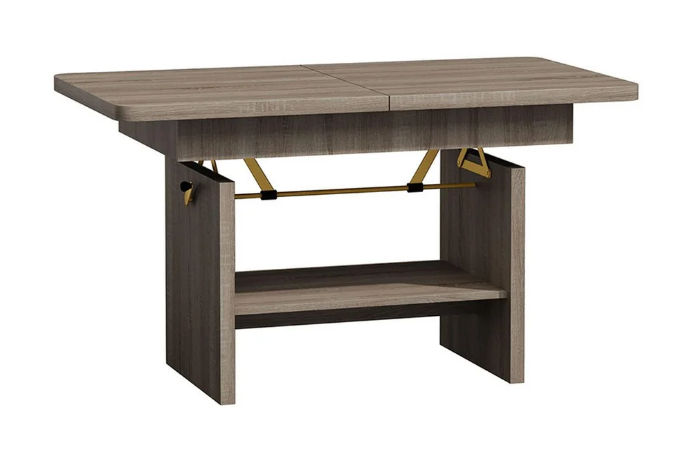 Kanej Sofabord 116 cm Hev- og Senkbart med Oppbevaring Hylle v:6269595