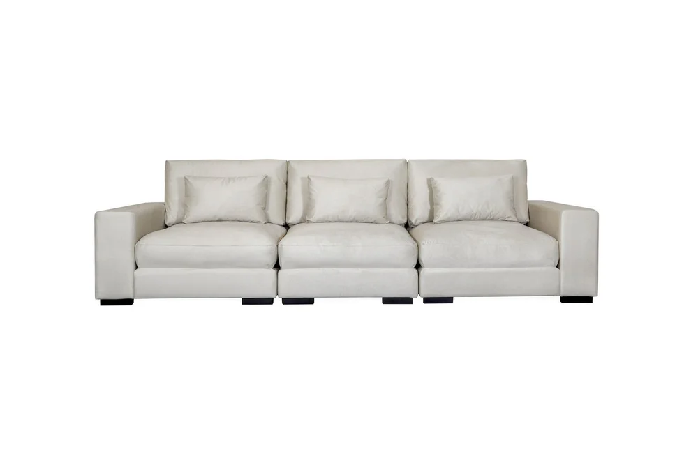Dubai 3-seters sofa fløyel ekstra dyp v:6472205