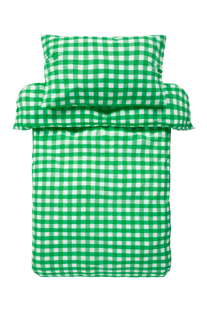LAUREN 100×130 cm dynetrekksett barneseng – Grønn – Barnerom | m v:5052243