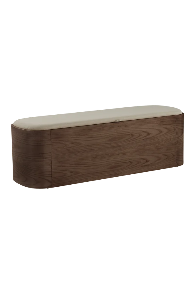 MOUJI benk med oppbevaring 140 cm - Brun m v:1403218