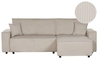 Hjørnesovesofa 3-seter ABACKA Kordfløyel Beige Venstrevendt v:5017813 Hjørnesovesofa 3-seter ABACKA Kordfløyel Beige Venstrevendt v:5017813