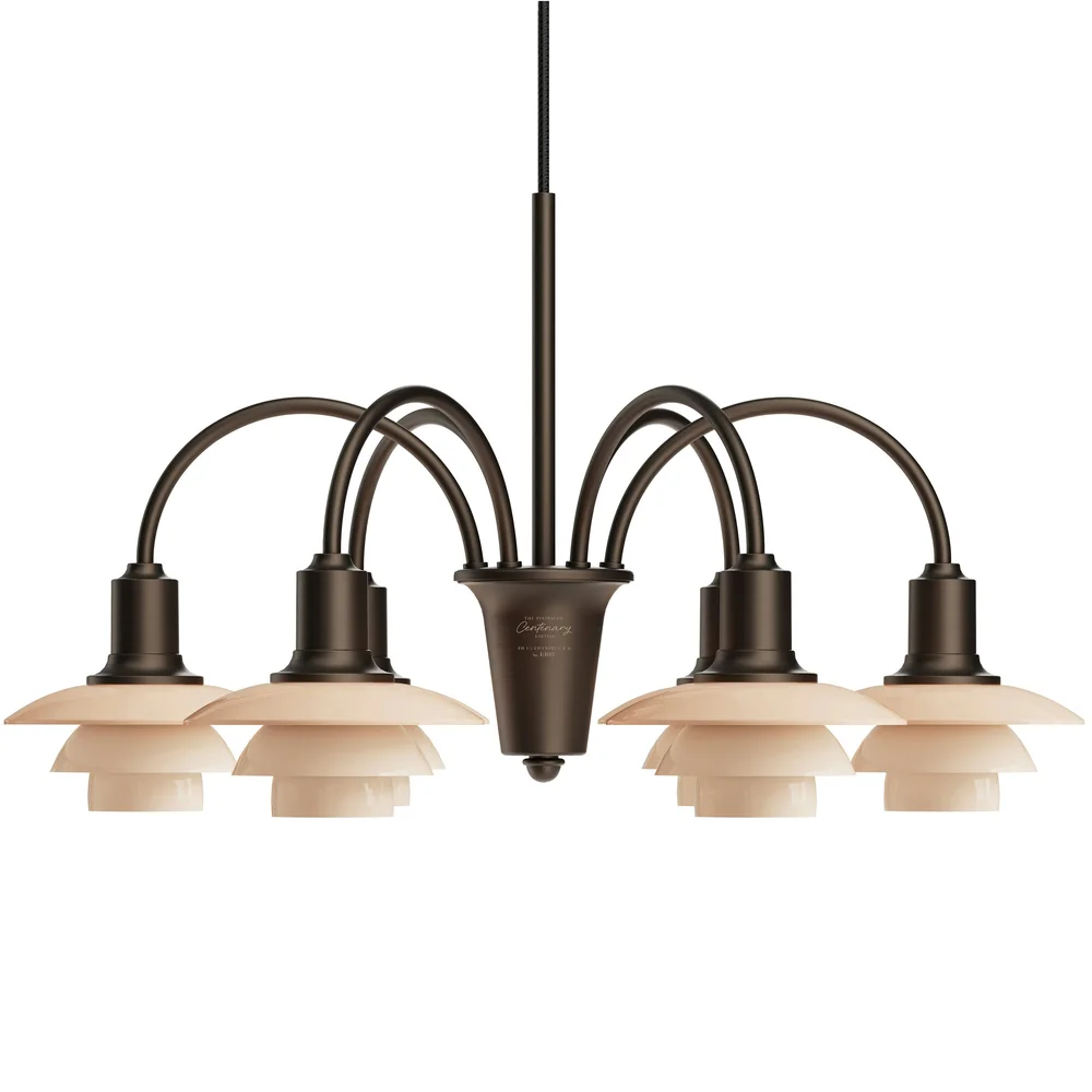 PH 1/1 Lysekrone Med 6 Armer, Centenary Edition, Aged Brass / Dusty Terracotta v:5948046