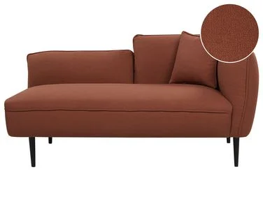 Høyrevendt sjeselong CHEVANNES Bouclé Mørkerød v:7193101 Høyrevendt sjeselong CHEVANNES Bouclé Mørkerød v:7193101