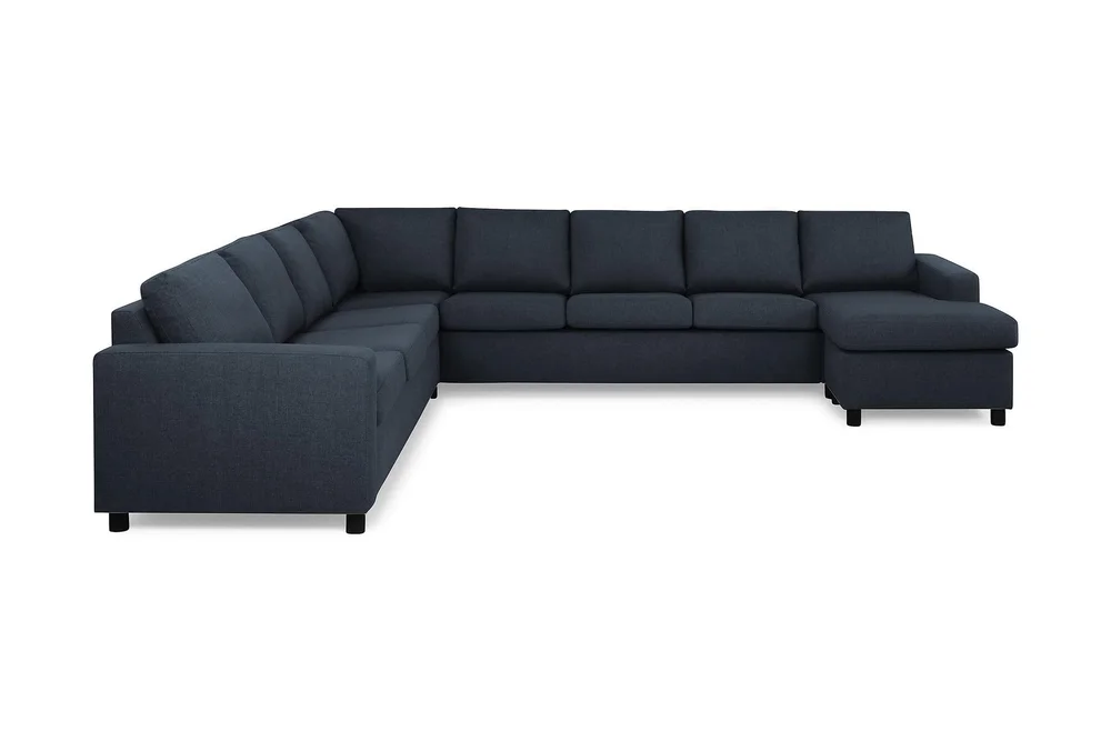 Crazy 7-seters Høyrevendt U-formet XX-Large Hjørnesofa med Divan i Stoff v:2335549