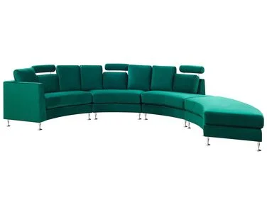 Buet sofa 7-seters ROTUNDE Fløyel Mørkegrønn v:2896253 Buet sofa 7-seters ROTUNDE Fløyel Mørkegrønn v:2896253
