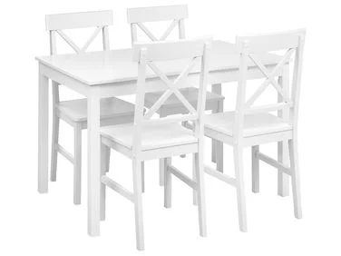 Spisegruppe BARLEE Poppeltre Hvit 4-seters v:3406706