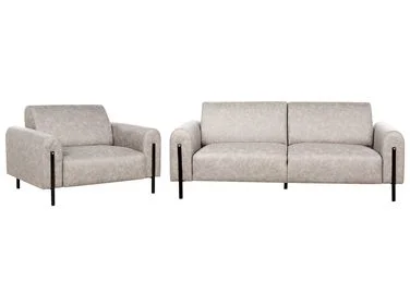 Sofagruppe 4-seters ASKIM Lysegrå v:7179666