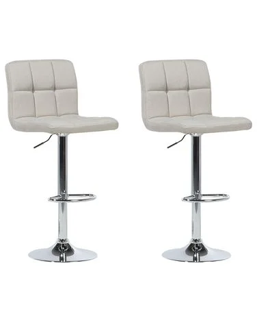 Sett med 2 barstoler MARION Lys beige v:9533638