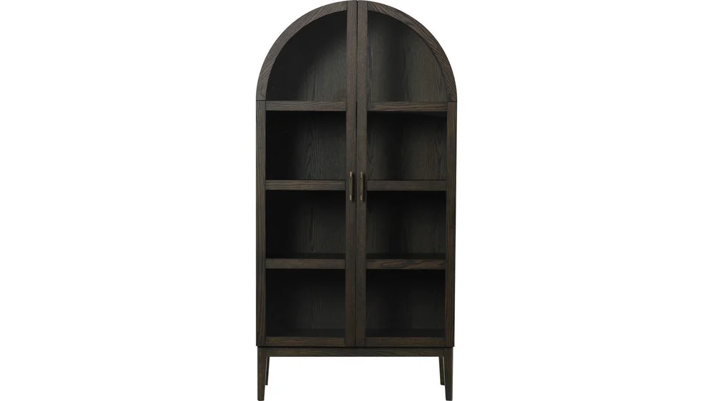 Vitrineskap NFG Paris 2 dører Brun v:9273521