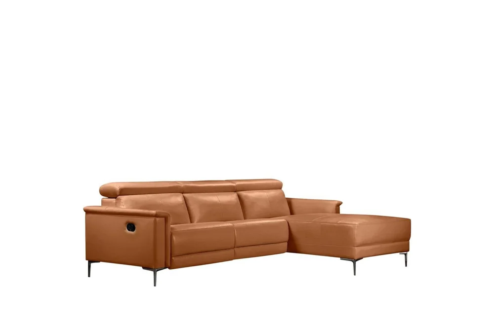 Hjørnesofa 3-seter Lund Kognac, Lær/PU, Høyre Manuell Recliner v:3195509 Hjørnesofa 3-seter Lund Kognac, Lær/PU, Høyre Manuell Recliner v:3195509