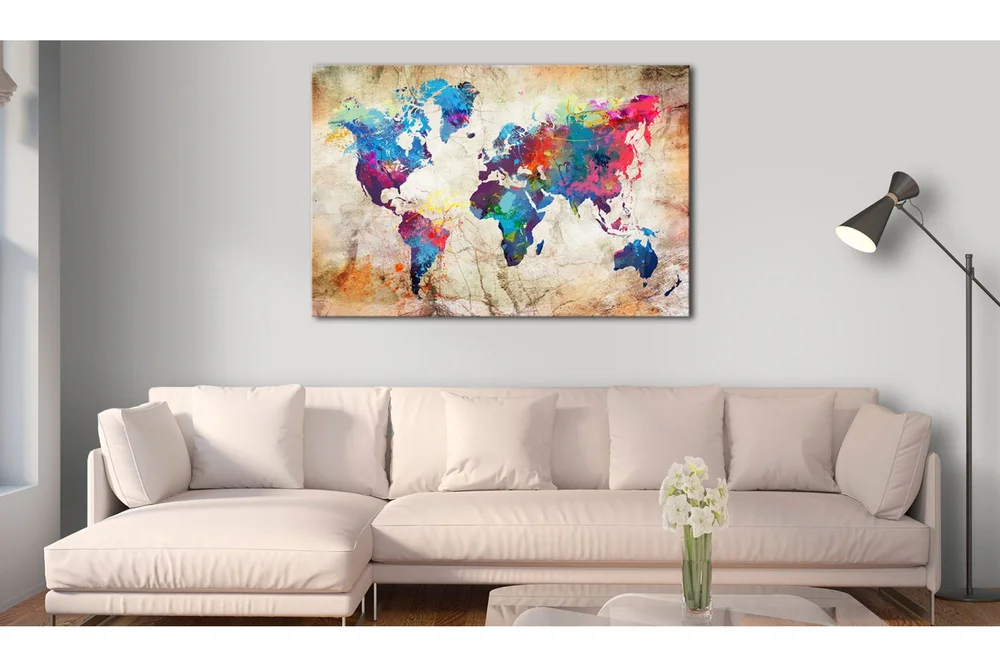 Tavle World Map: Urban Style 120X80 v:8825836 Tavle World Map: Urban Style 120X80 v:8825836