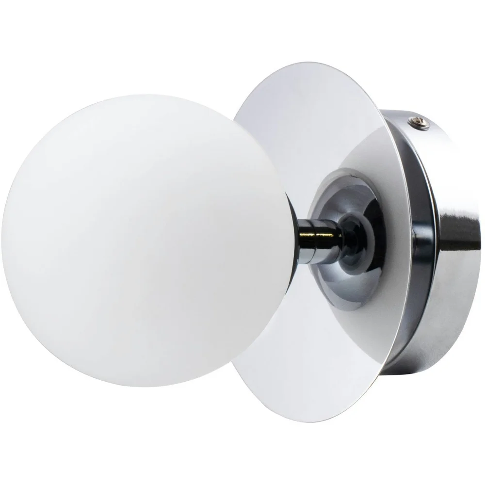 Art Deco Vegg-/Taklampe, Krom / Hvit v:9289974 Art Deco Vegg-/Taklampe, Krom / Hvit v:9289974
