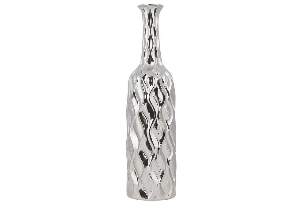 Dekorationsvas Beliani Bassania Silver v:4149764