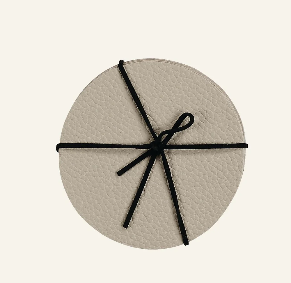 4pk drikkebrikke beige – ø10 cm v:6579666
