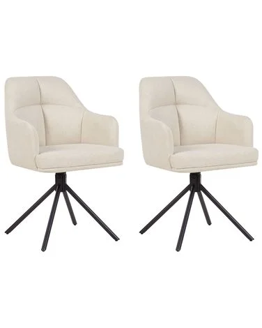 Sett med 2 spisestoler MIRA Beige v:9600520