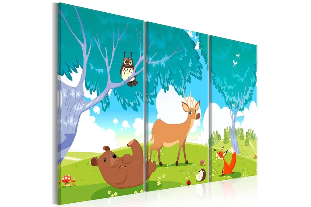 Bilde Friendly Animals 3 Parts 120x80 v:6703910
