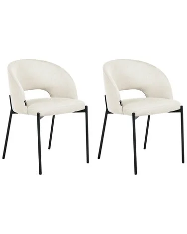 Sett med 2 spisestoler PENNY Lys beige v:9346602