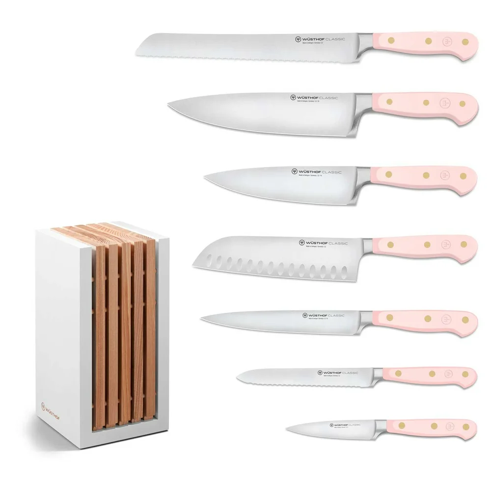 Classic Colour Knivsett med Knivblokk 8 Deler, Pink Himalayan Salt v:7917607 Classic Colour Knivsett med Knivblokk 8 Deler, Pink Himalayan Salt v:7917607