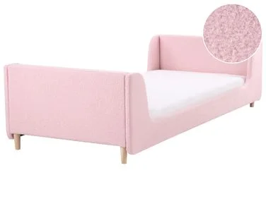 Barneseng Bouclé LAYE 90 x 200 cm Rosa v:9995497 Barneseng Bouclé LAYE 90 x 200 cm Rosa v:9995497