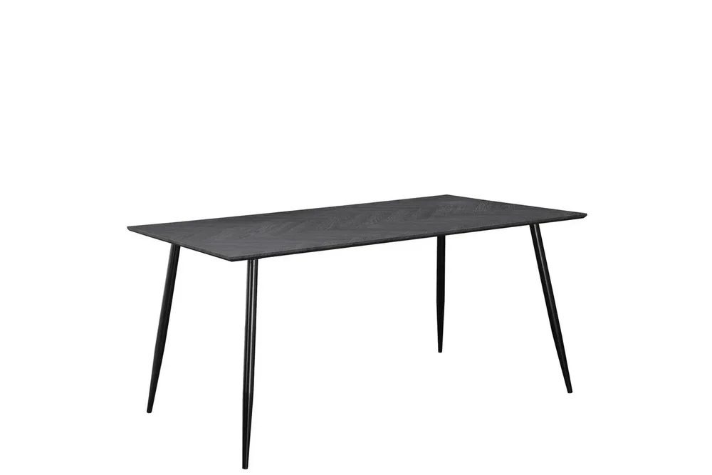Spisebord Monza 160x90x76 cm, Fiskeben Gråeik/Svart v:2141704