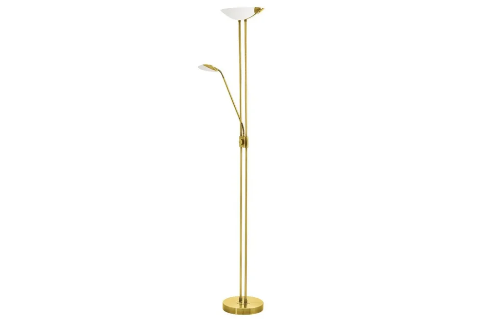 Gulvlampe Eglo Baya Led Messing Hvit, Satinerad v:9870900