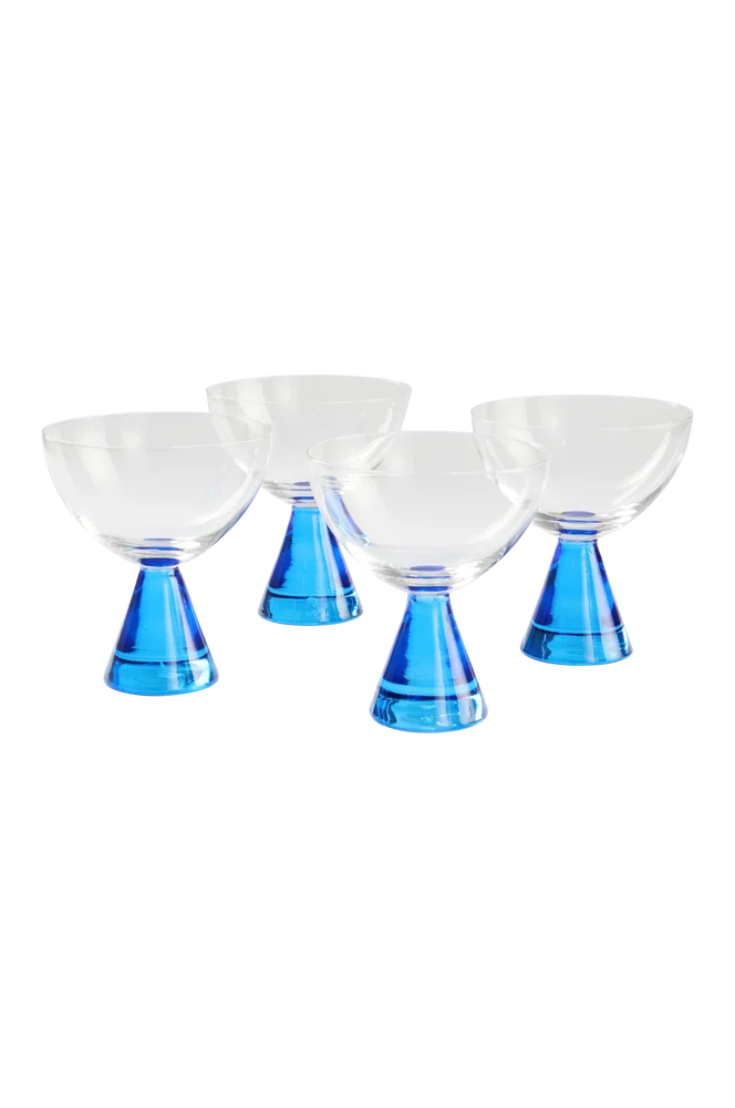 AYLA cocktailglass 4-pk – Blå – Kjøkken & husholdning | m v:6110639 AYLA cocktailglass 4-pk – Blå – Kjøkken & husholdning | m v:6110639