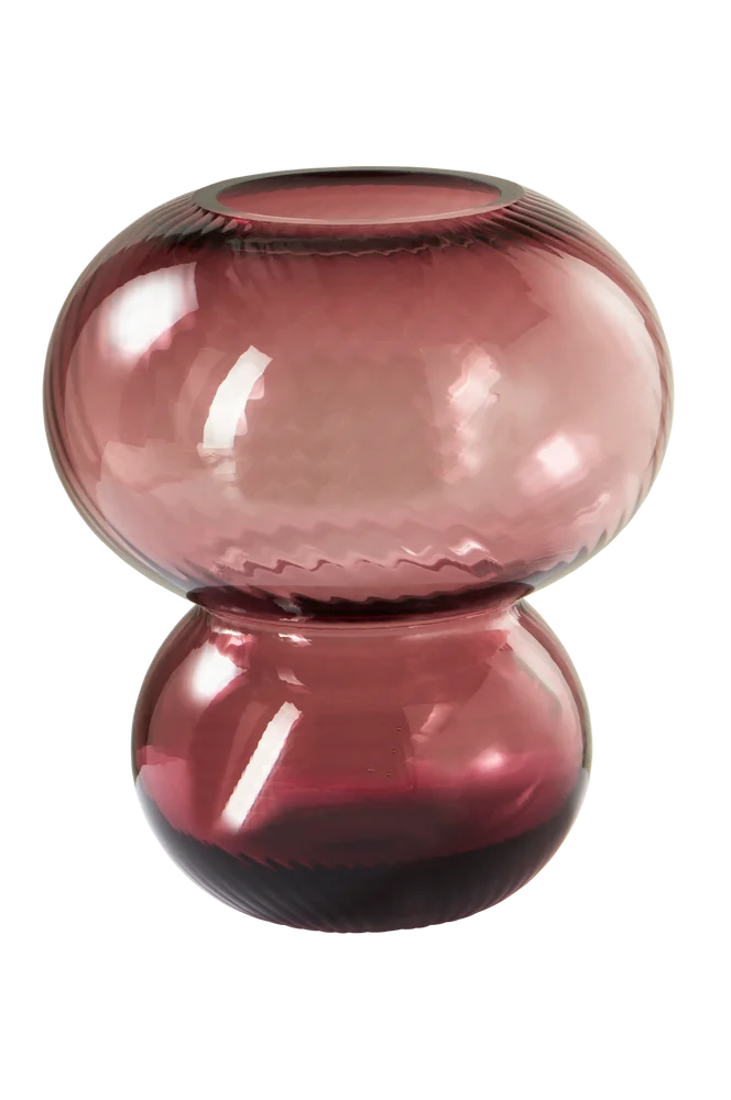 BUBBLAN glassvase – høyde 19,5 cm – Lilla – Dekor | m v:1068234
