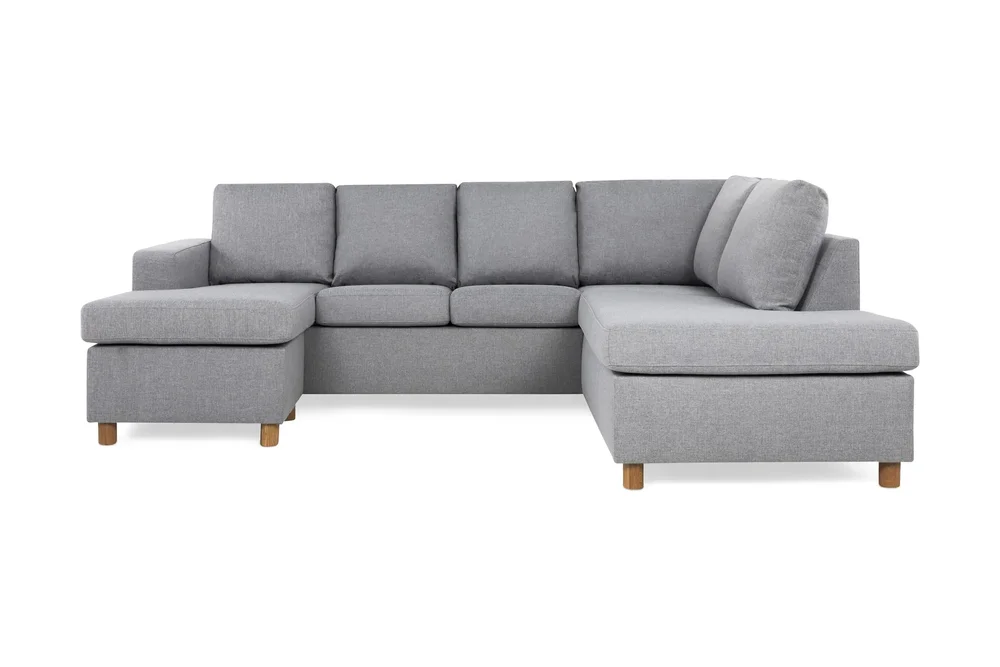 Crazy 4-seters Høyrevendt U-formet Large Sofa med Divan og Sjeselong i Stoff v:7547627