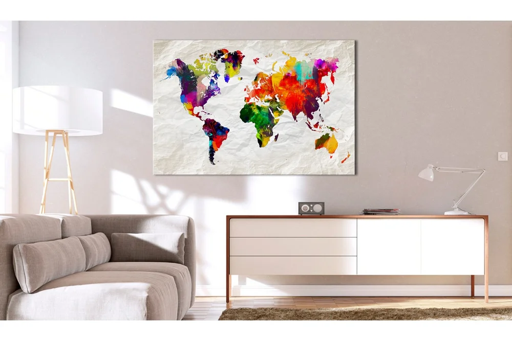 Tavle World Map: Rainbow Madness 90X60 v:4848104 Tavle World Map: Rainbow Madness 90X60 v:4848104