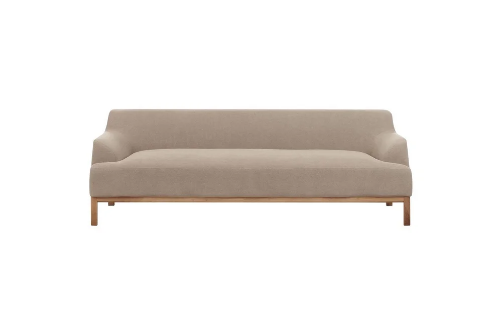 3-sitssoffa Beliani Sosjo Beige, ljust trä Taupe v:5309247