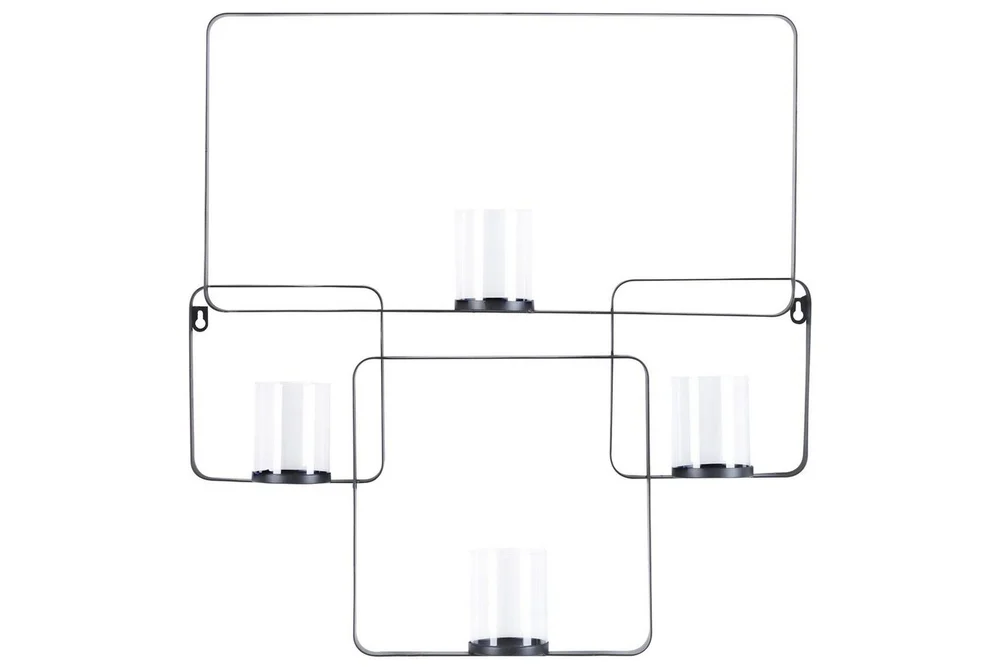 Väggljusstake Beliani Palawan Black v:5320415