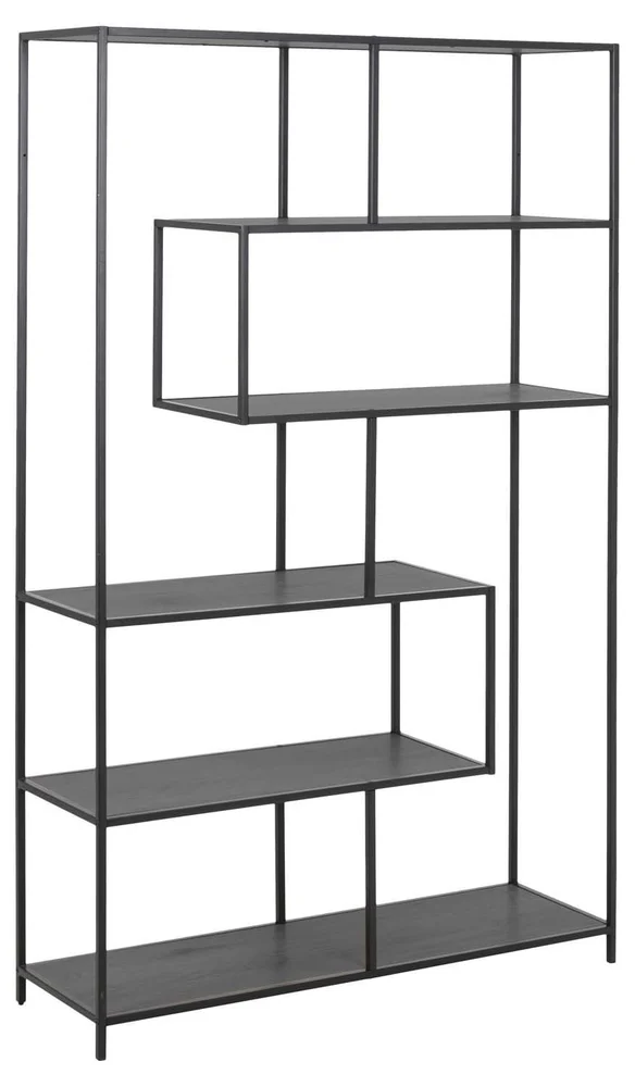 Hylle HOME4YOU Seaford 114x35x185 cm Svart v:6001282