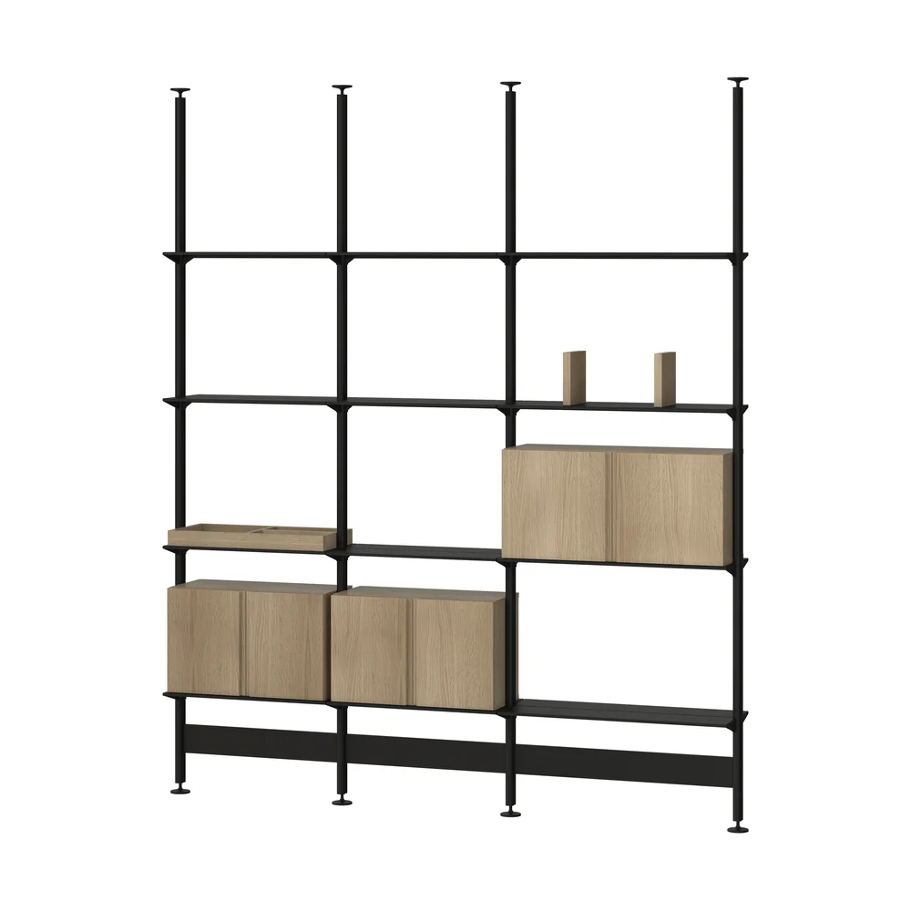 Pira G2 hyllesystem F C B Black/Oak 240–247 cm" v:4094266