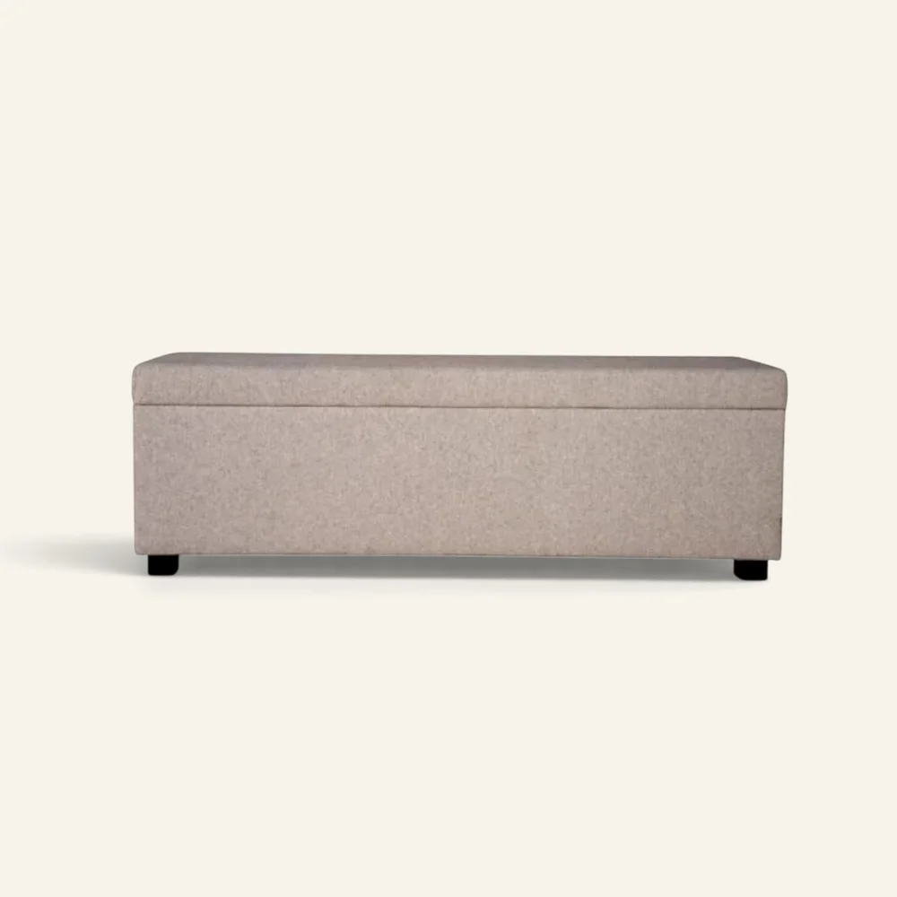 Sengebenk beige - 145x46x47 cm v:9409649