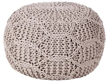 Puff Makramé TRIMAN Bomull Gråbrun v:5023705