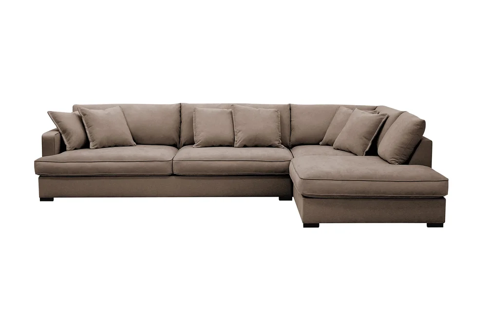 Rossita Lyx 4-seters Høyrevendt L-formet Extra Dyp Sjeselongsofa i Stoff v:4430337