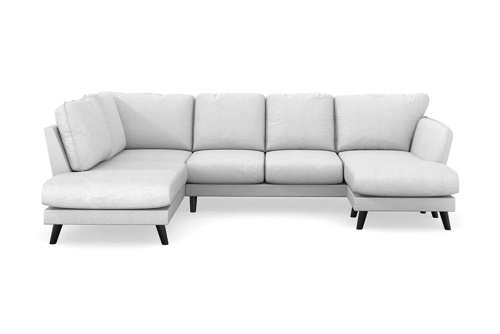 Trend Lyx 4-seters Høyrevendt U-formet Sofa med Divan og Sjeselong i Stoff v:3284740