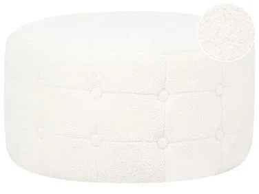 Puff TAMPA Bouclé Hvit v:5059083