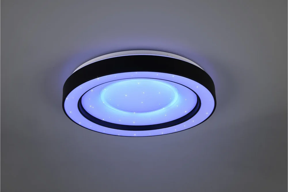 Trio Lighting Arco LED plafond matt svart starlight RGBW v:5593234