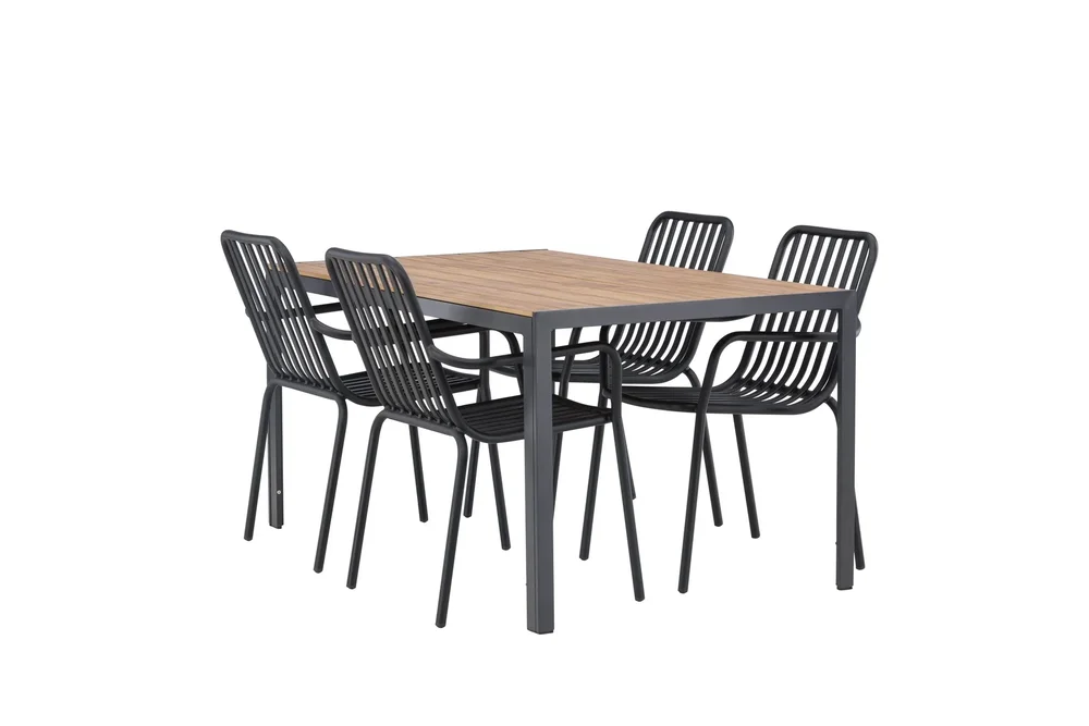 Break Spisegruppe 150 cm + 4 Peking Karmstoler v:1642605 Break Spisegruppe 150 cm + 4 Peking Karmstoler v:1642605