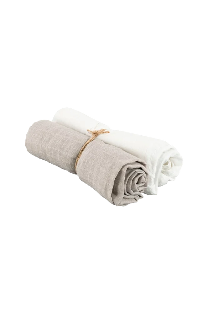 Muslin-teppe, 2-pakning - Grå - Barnerom | m v:8326607