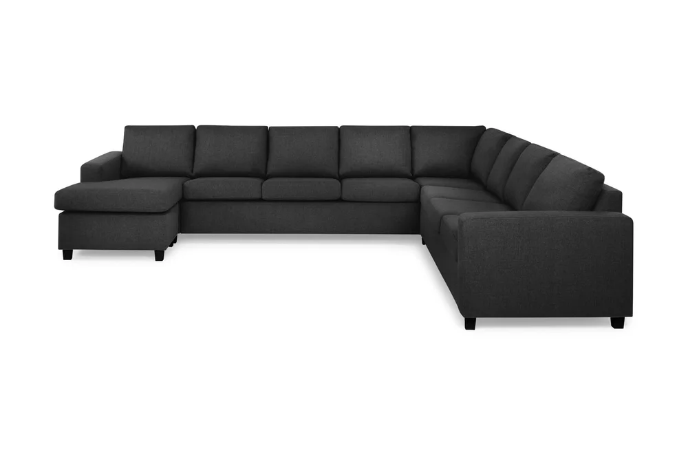 Crazy 7-seters Vendbar U-formet XX-Large Hjørnesofa med Divan i Stoff v:2726284
