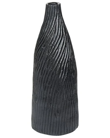 Dekorativ vase FLORENTIA 50 cm Keramikk Svart v:507621 Dekorativ vase FLORENTIA 50 cm Keramikk Svart v:507621