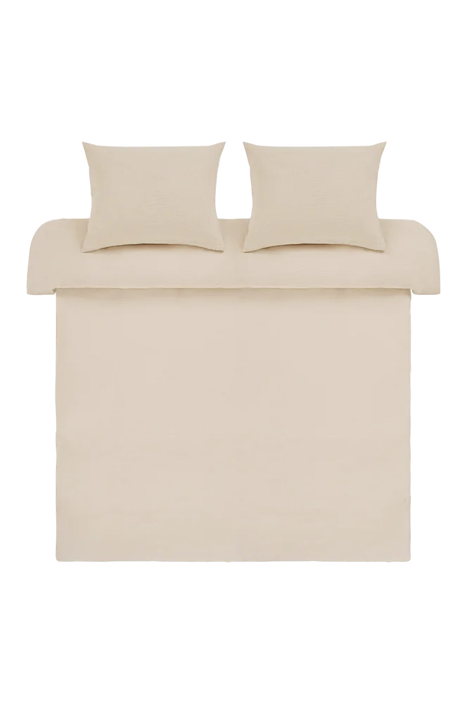 AMILIA dynetrekksett i musselin dobbeltseng – Beige – Tekstiler | m v:2339876 AMILIA dynetrekksett i musselin dobbeltseng – Beige – Tekstiler | m v:2339876