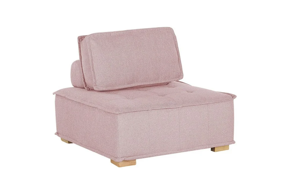 1-sitssoffa Beliani Tibro Beige, ljust trä Blush Pink||Light colored wood v:2674341 1-sitssoffa Beliani Tibro Beige, ljust trä Blush Pink||Light colored wood v:2674341