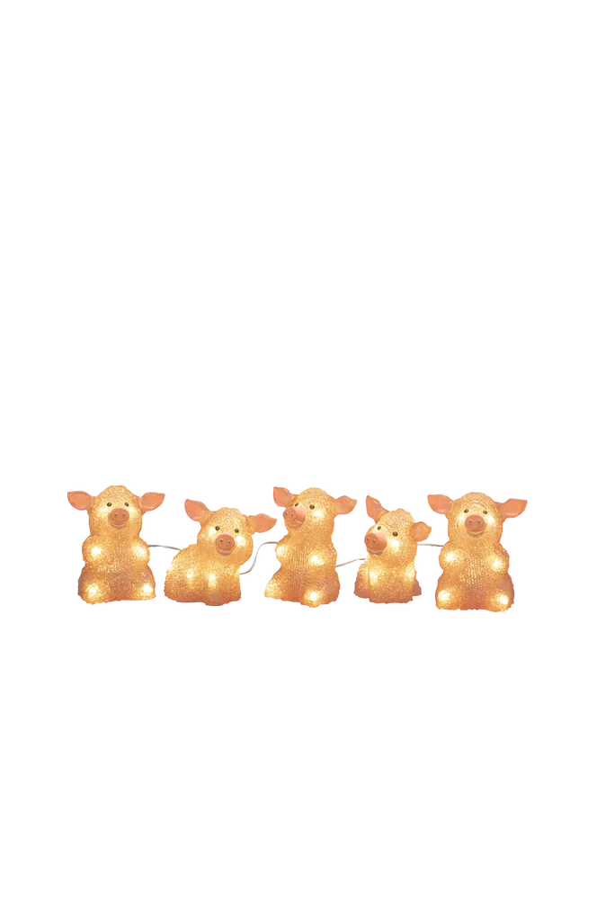 Akrylgriser, 5 stk./sett, LED – Rosa – Belysning | m v:7836029 Akrylgriser, 5 stk./sett, LED – Rosa – Belysning | m v:7836029