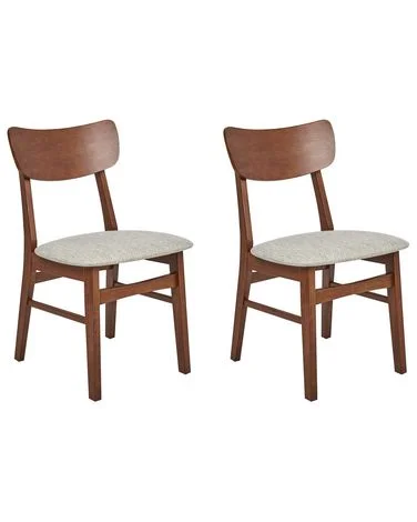 Sett med 2 spisestoler ANOKA Heltre Brun/beige v:2580347 Sett med 2 spisestoler ANOKA Heltre Brun/beige v:2580347