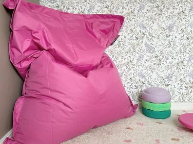 Sittesekk 300 L FUZZY 140 cm 180 cm Fuchsia v:7170317